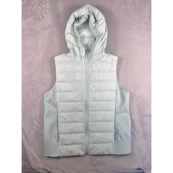 Lululemon Goose Down and Around Hooded Zip Up Vest Delicate Mint Women's Size 8 - Picture 1 of 8